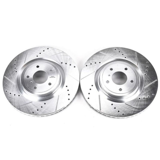 PowerStop - Power Stop 09 - 13 Infiniti FX50 Front Evolution Drilled & Slotted Rotors - Pair - Demon Performance
