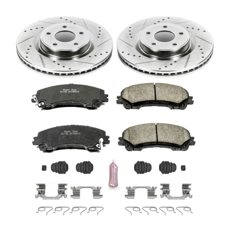 PowerStop - Power Stop 14 - 19 Infiniti Q50 Front Z23 Evolution Sport Brake Kit - Demon Performance