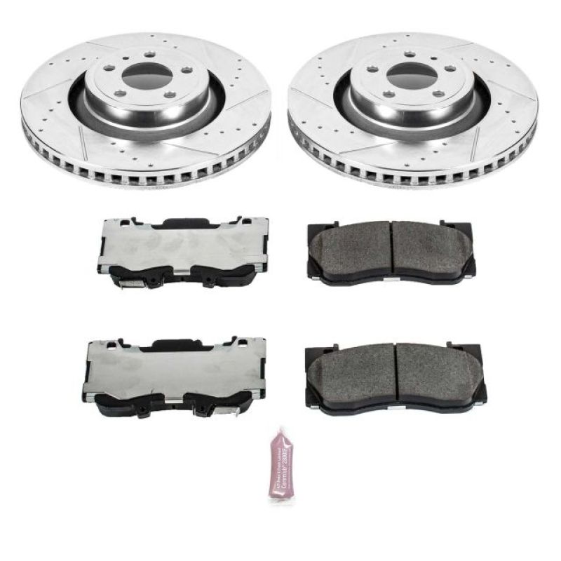 PowerStop - Power Stop 15 - 19 Ford Mustang Front Z26 Street Warrior Brake Kit - Demon Performance