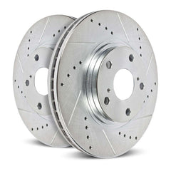 PowerStop - Power Stop 15 - 22 Ford Mustang Front Drilled & Slotted Rotor - Pair - Demon Performance
