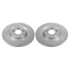 PowerStop - Power Stop 17 - 19 Audi A4 Rear Evolution Drilled & Slotted Rotors - Pair - Demon Performance