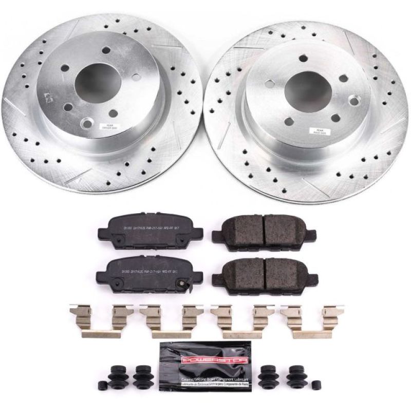 PowerStop - Power Stop 18 - 19 Nissan 370Z Rear Z23 Evolution Sport Brake Kit - Demon Performance