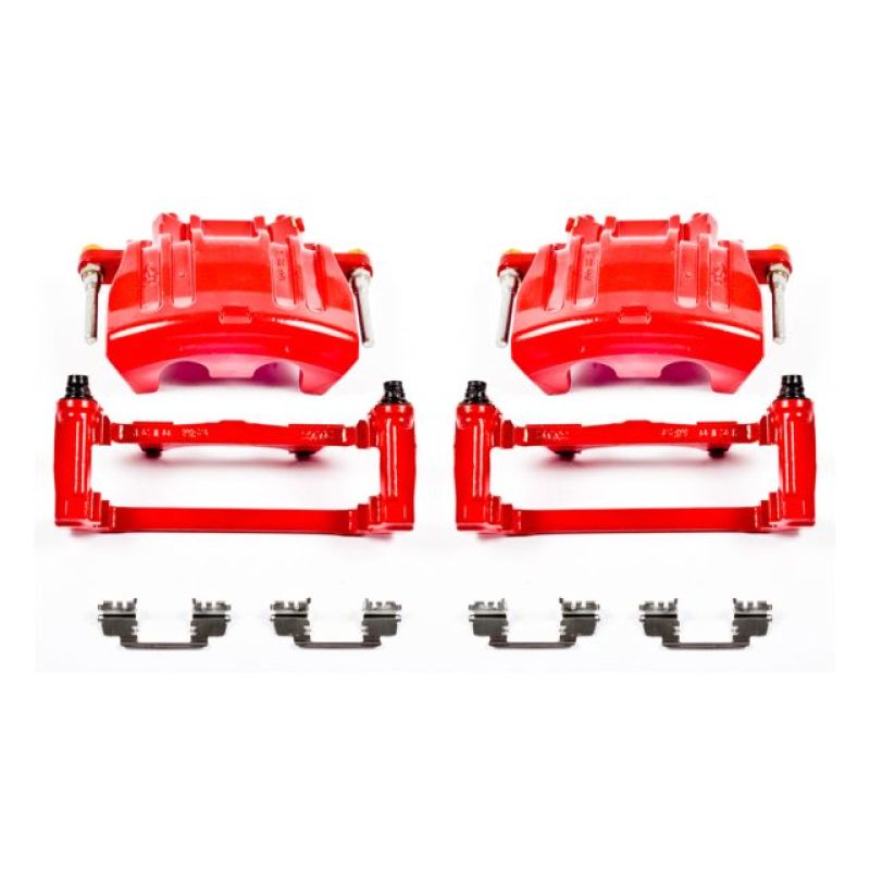 PowerStop - Power Stop 2012 Chrysler 300 Front Red Calipers w/Brackets - Pair - Demon Performance