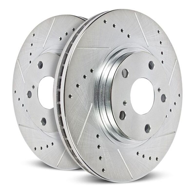 PowerStop - Power Stop 21 - 23 Ford Mustang Front Drilled & Slotted Rotor (Pair) - Demon Performance