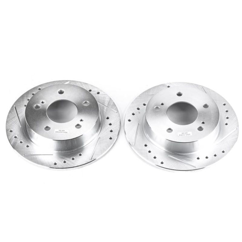 PowerStop - Power Stop 94 - 98 Nissan 240SX Rear Evolution Drilled & Slotted Rotors - Pair - Demon Performance