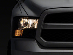 Raxiom - Raxiom 09 - 18 Dodge RAM 1500 Axial OEM Rep Headlights w/ Dual Bulb - Chrome Housing (Smoked Lens ) - Demon Performance