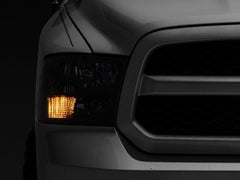 Raxiom - Raxiom 09 - 18 Dodge RAM 1500 Axial Series Euro Style Headlights w/ Dual Bulb Blk Housing (Clear Lens) - Demon Performance