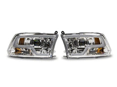 Raxiom - Raxiom 09 - 18 Dodge RAM 1500 Non - Projector LED Halo Headlights - Chrome Housing (Clear Lens) - Demon Performance