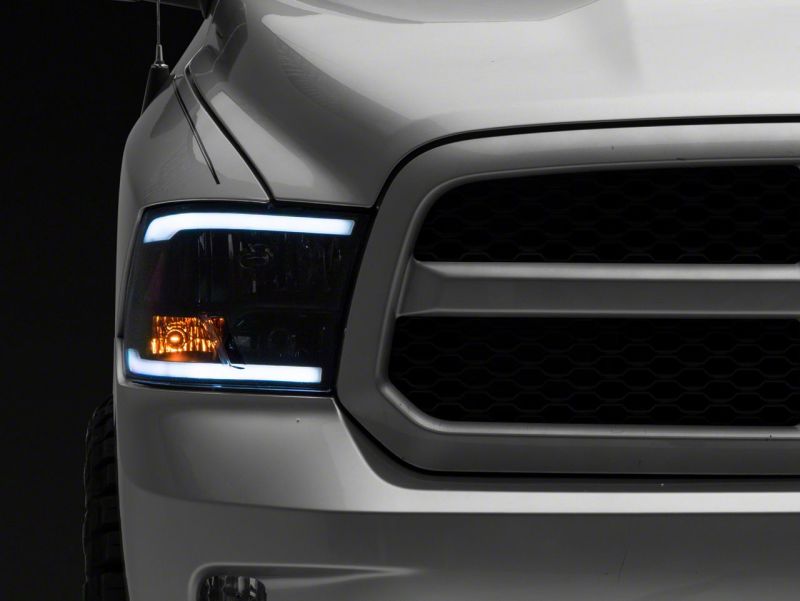Raxiom - Raxiom 09 - 18 Dodge RAM 1500/2500/3500 Axial Headlights w/ SEQL LED Bar - Blk Housing (Clear Lens) - Demon Performance