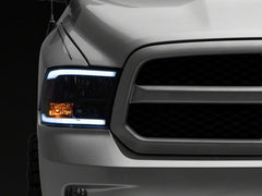 Raxiom - Raxiom 09 - 18 Dodge RAM 1500/2500/3500 Axial Headlights w/ SEQL LED Bar - Blk Housing (Clear Lens) - Demon Performance