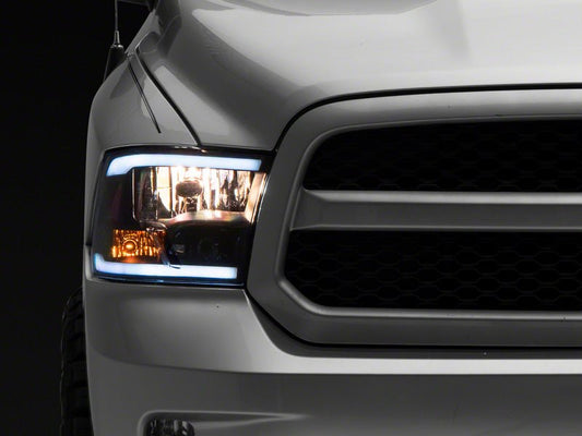 Raxiom - Raxiom 09 - 18 Dodge RAM 1500/2500/3500 Axial Headlights w/ SEQL LED Bar - Blk Housing (Clear Lens) - Demon Performance