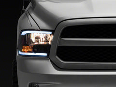 Raxiom - Raxiom 09 - 18 Dodge RAM 1500/2500/3500 Axial Headlights w/ SEQL LED Bar - Blk Housing (Clear Lens) - Demon Performance