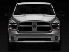 Raxiom - Raxiom 09 - 18 Dodge RAM 1500/2500/3500 Axial Headlights w/ SEQL LED Bar - Blk Housing (Clear Lens) - Demon Performance