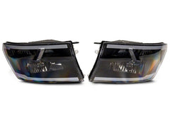 Raxiom - Raxiom 09 - 18 Dodge RAM 1500/2500/3500 Axial Series Headlights w/ LED Bar - Blk Housing (Clear Lens) - Demon Performance