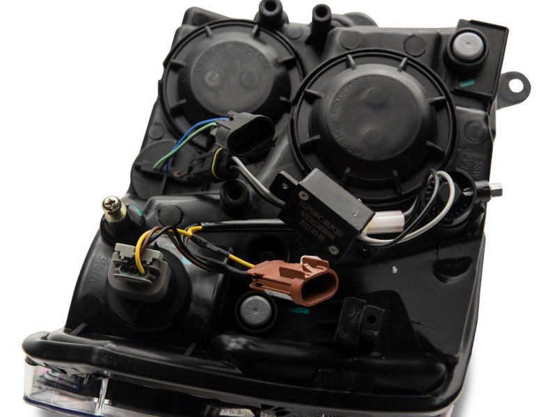 Raxiom - Raxiom 09 - 18 Dodge RAM 1500/2500/3500 Axial Series Headlights w/ LED Bar - Blk Housing (Clear Lens) - Demon Performance