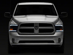 Raxiom - Raxiom 09 - 18 Dodge RAM 1500/2500/3500 Axial Series Headlights w/ LED Bar - Blk Housing (Clear Lens) - Demon Performance