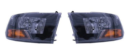 Raxiom - Raxiom 09 - 18 Dodge RAM 1500/2500/3500 Euro Style Headlights w/ Single Bulb - Blk Housing (Clear Lens) - Demon Performance