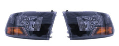 Raxiom - Raxiom 09 - 18 Dodge RAM 1500/2500/3500 Euro Style Headlights w/ Single Bulb - Blk Housing (Clear Lens) - Demon Performance