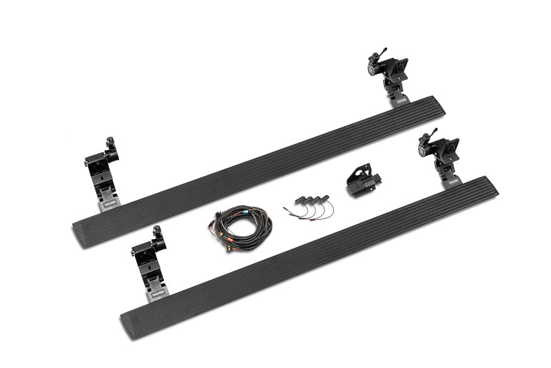 Go Rhino - RealTruck 19 - 24 Ram 1500 Crew Cab 4dr VoltStep Electric Running Board Kit (No Drill) - Tex. Blk - Demon Performance