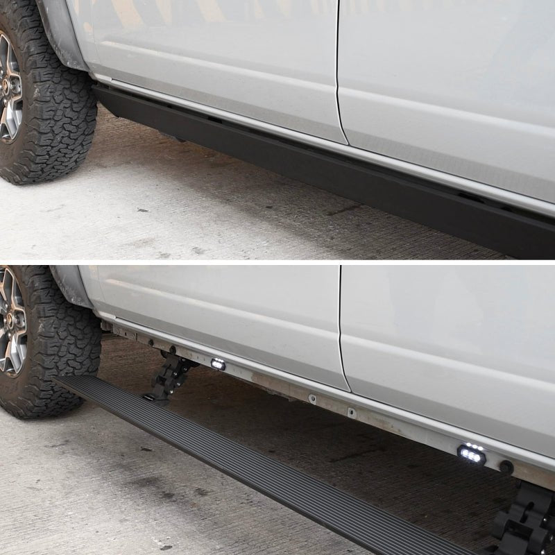 Go Rhino - RealTruck 19 - 24 Ram 1500 Crew Cab 4dr VoltStep Electric Running Board Kit (No Drill) - Tex. Blk - Demon Performance