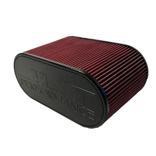 S&B - S & B Air Filter 4x12 Inch Oval with Hole Red Oil - Demon Performance