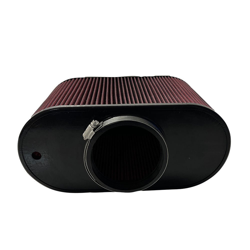 S&B - S & B Air Filter 4x12 Inch Oval with Hole Red Oil - Demon Performance