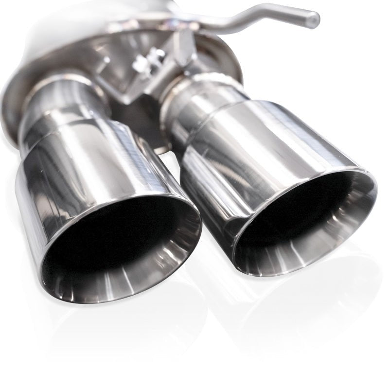 Stainless Works - Stainless Works 2024 Mustang GT Catback Quad Tips Redline Sound H-Pipe Factory Connect Exhaust - Demon Performance