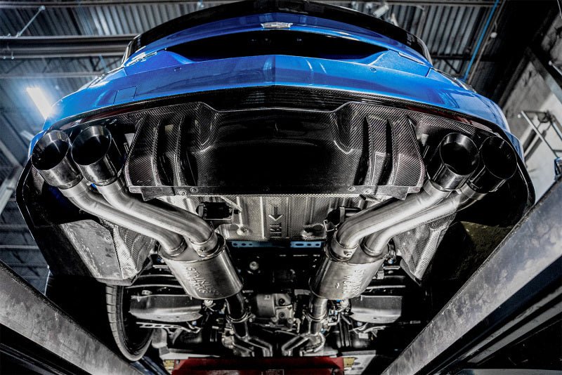 Stainless Works - Stainless Works 22-25 Cadillac CT5-V Blackwing Axleback Exhaust - Black Chrome Tips - Demon Performance