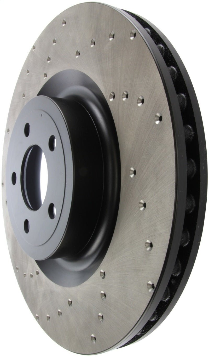 Stoptech - StopTech Cross Drilled Sport Brake Rotor - 2015 Ford Mustang w/ Brembo - Front Right - Demon Performance