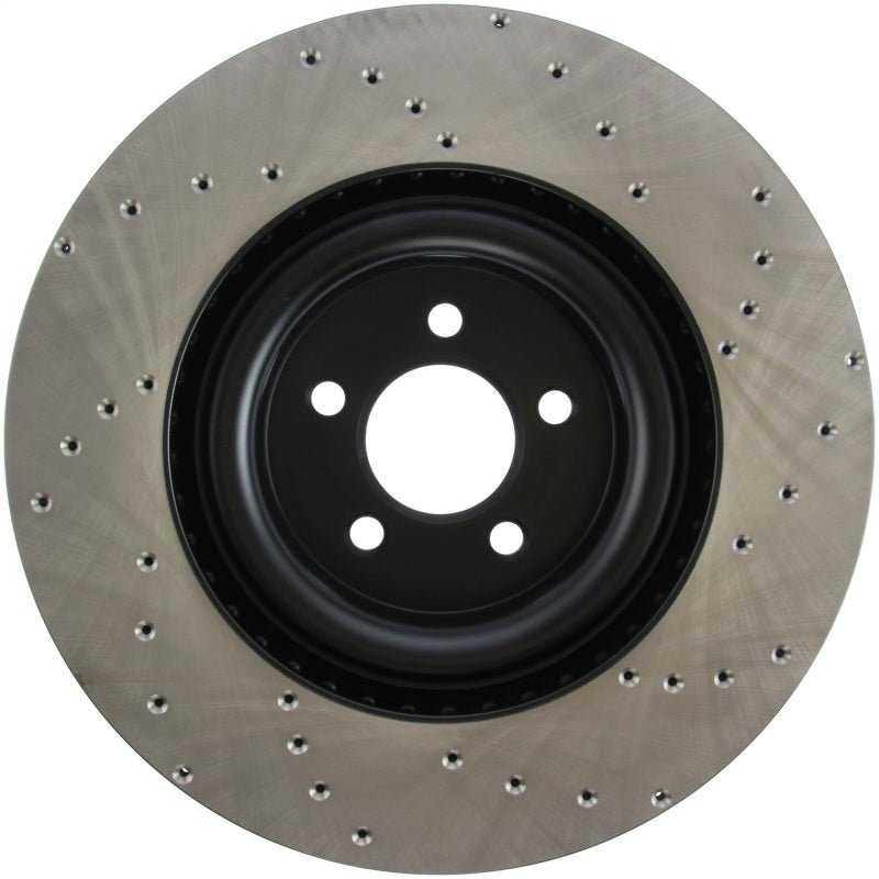 Stoptech - StopTech Cross Drilled Sport Brake Rotor - 2015 Ford Mustang w/ Brembo - Front Right - Demon Performance