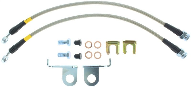 Stoptech - StopTech Stainless Steel Front Brake Lines 2015 Ford Mustang Base/V6/GT w/ 320mm & 352mm Front Discs - Demon Performance