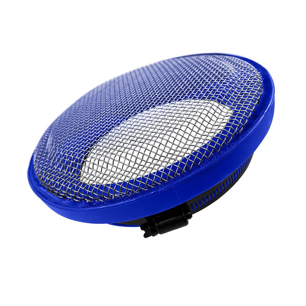 S&B - Turbo Screen 5.0 Inch Blue Stainless Steel Mesh W/Stainless Steel Clamp S&B - Demon Performance