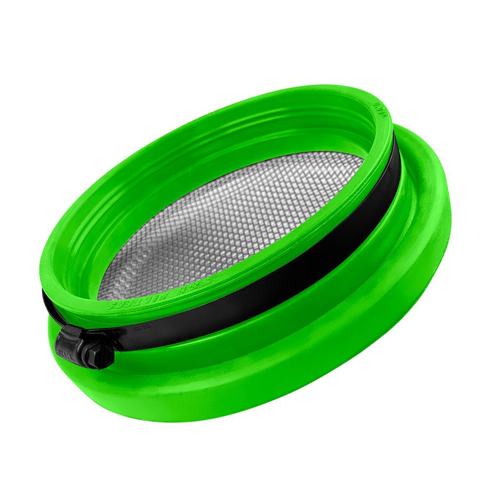 S&B - Turbo Screen 6.0 Inch Lime Green Stainless Steel Mesh W/Stainless Steel Clamp S&B - Demon Performance