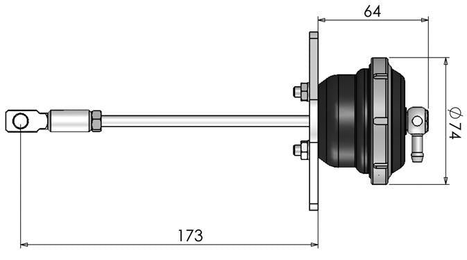 Turbosmart - Turbosmart IWG75 Mitsubishi EVO 10 24 PSI Black Internal Wastegate Actuator - Demon Performance