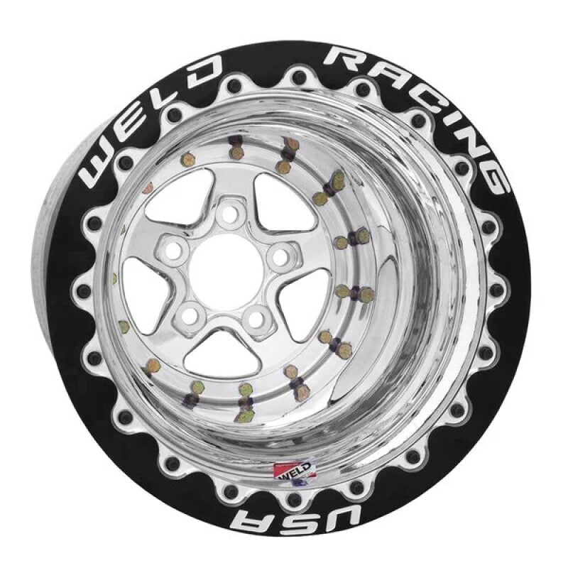 Weld - Weld Alumastar 2.0 15x16 / 5x4.5 BP / 4in. BS Polished Wheel - Polished Double Beadlock MT - Demon Performance
