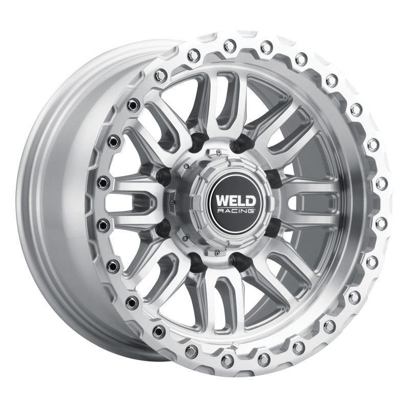 Weld - Weld Off-Road Swift 17x9in - 5x114.3 / 5x127 BP - ET-12 78.1mm CB Gloss Silver Machined Wheel & Ring - Demon Performance