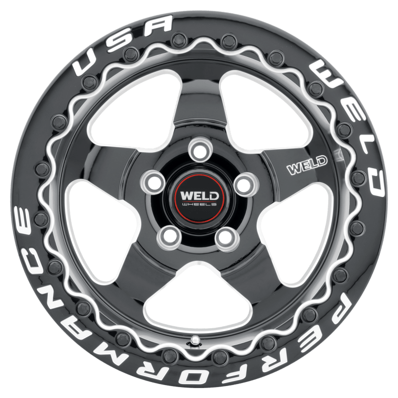 Weld - Weld Ventura Beadlock 15x10 / 5x120.65 BP / 45 Offset / 7.27 BS / 78.1 Bore - Gloss Black MIL - DIA - Demon Performance