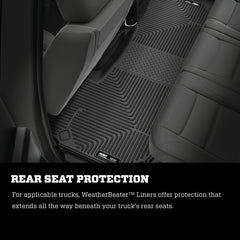 Husky Liners 2022 Nissan Frontier King Cab Ext. Cab/CC WeatherBeater Black Front Floor Liners