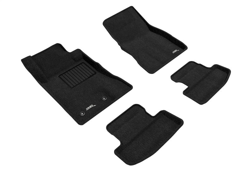 3D MAXpider - 3D Maxpider 15-22 Ford Mustang Elegant 1st 2nd Row (2 Eyelets) - Floor Mat Set (Black) - Demon Performance