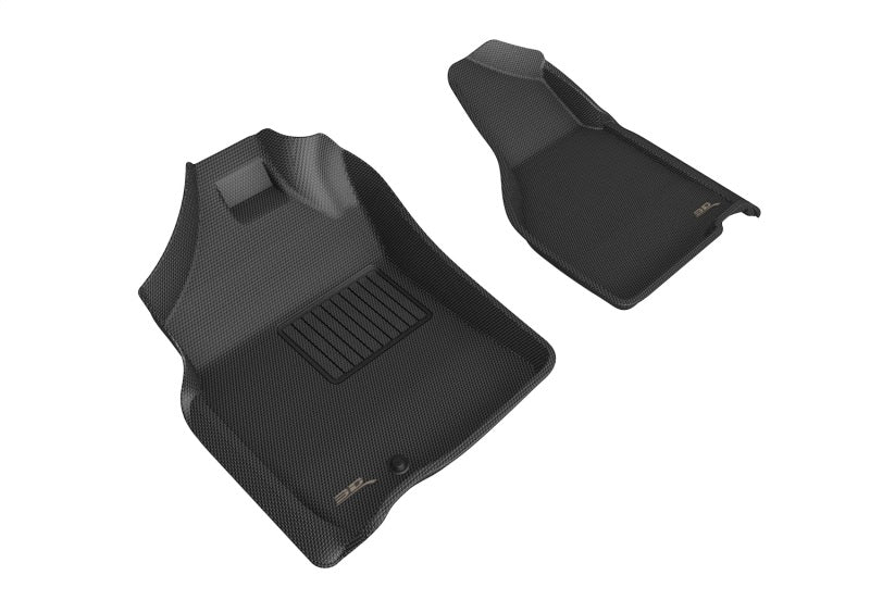 3D MAXpider - 3D MAXpider 2009-2012 Dodge Ram 1500 Regular Cab Kagu 1st Row Floormat - Black - Demon Performance