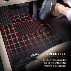 3D MAXpider - 3D MAXpider 2015-2020 Ford Mustang Kagu 2nd Row Floormats - Black - Demon Performance