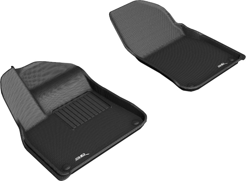 3D MAXpider - 3D MAXpider 2019-2019 Porsche Cayenne Kagu 1st Row Floormat - Black - Demon Performance