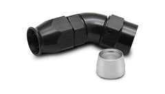 Vibrant 1 Piece PFTE Hose End -16 AN 45 Degree