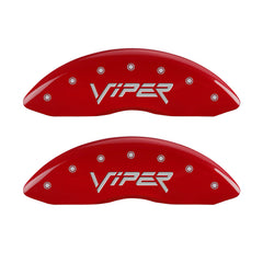 MGP 4 Caliper Covers Engraved Front & Rear Gen 2/Viper Red finish silver ch