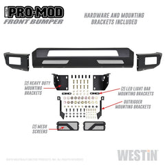 Westin 2019 Dodge Ram 1500 ( Excludes 1500 Classic & Rebel Models ) Pro-Mod Front Bumper