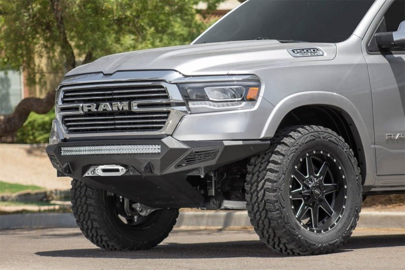 Addictive Desert Designs - Addictive Desert Designs 19 Ram 1500 Stealth Fighter Front Bumper w/ Winch Mount & Sensor Cut Outs - Demon Performance