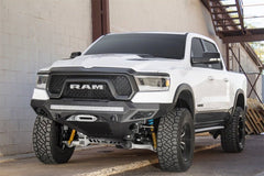 Addictive Desert Designs - Addictive Desert Designs 2019 Ram Rebel 1500 Stealth Fighter Fr Bumper w/Winch&Parking Sensor Mounts - Demon Performance