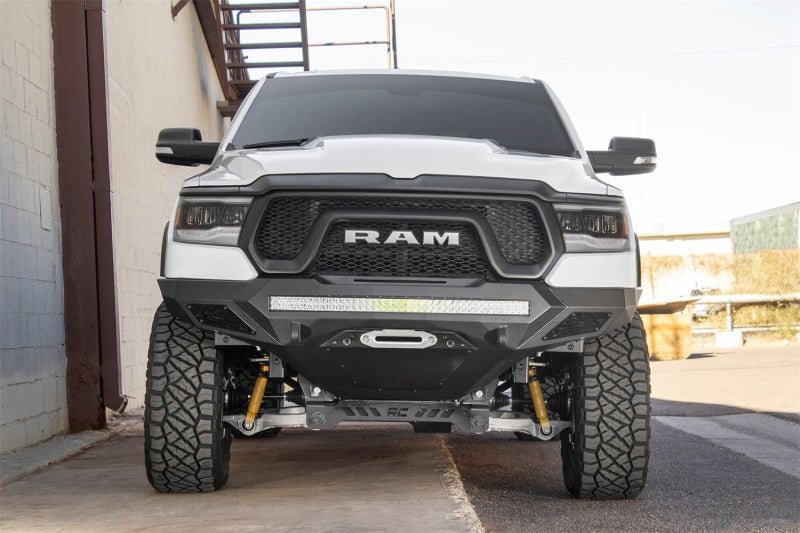 Addictive Desert Designs - Addictive Desert Designs 2019 Ram Rebel 1500 Stealth Fighter Fr Bumper w/Winch&Parking Sensor Mounts - Demon Performance