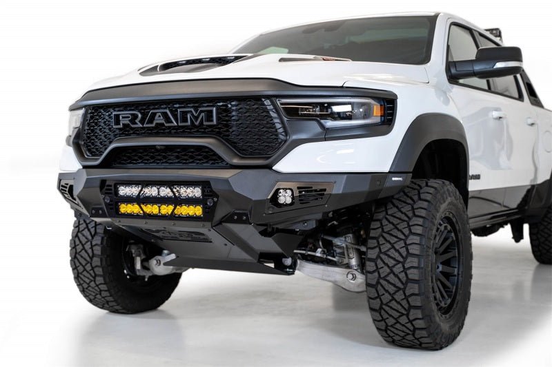 Addictive Desert Designs - Addictive Desert Designs 2021 Dodge RAM 1500 TRX Bomber Front Bumper (20in Lights) - Demon Performance