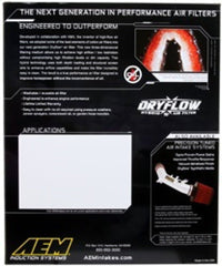 AEM Induction - AEM 11 Jeep Grand Cherokee / 11 Durango 9.625in O/S L x 8.875in O/S W x 2.375in H DryFlow Air Filter - Demon Performance